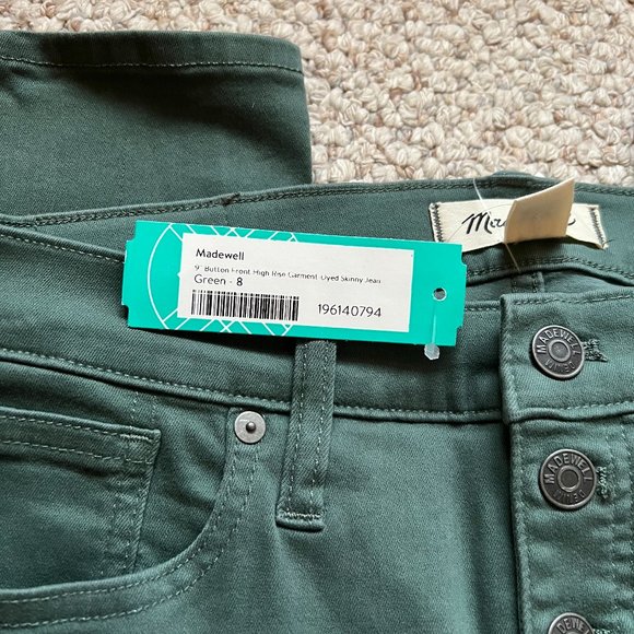 MADEWELL - Button-Front Mid-Rise Skinny Jeans - NEW with Tags - Picture 3 of 8